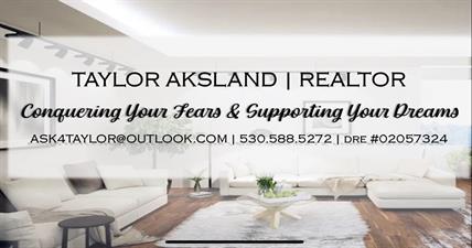 Taylor Aksland, Realtor DRE 02057324