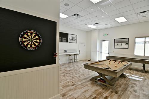 Darts and Pool table in the Sports Bar at Plantation Oaks of Ormond Beach Clubhouse