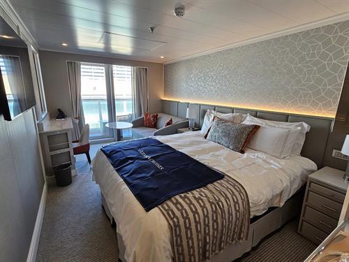 Veranda room on a small luxury cruise ship