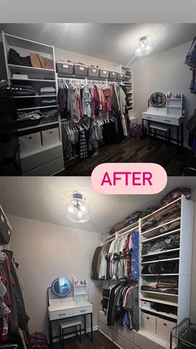 Custom Closet Built-Ins, built specific to clients needs
