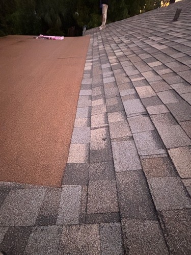 Flat roof replacement adding taper with ISO insulation board