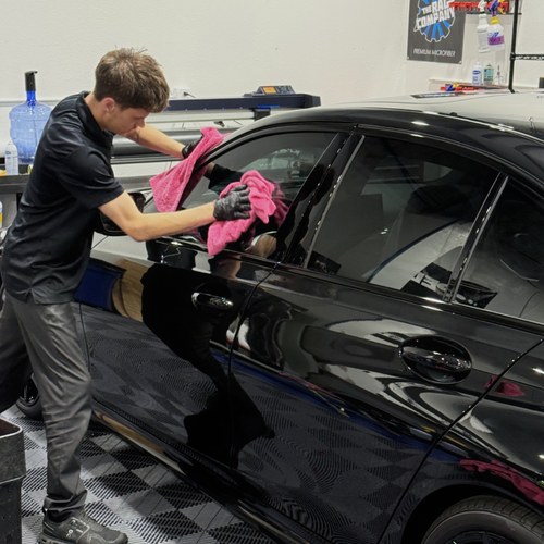 Ceramic coating final wipe down, BMW M340i