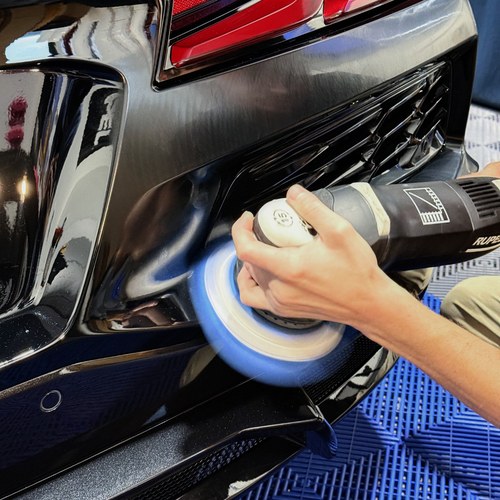 Machine polishing during paint correction, Ormond Beach