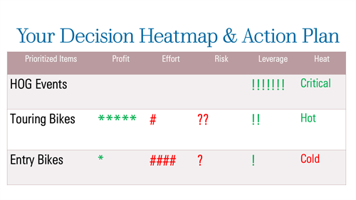 Level 3 of ProfitFocus: Decision Heatmap