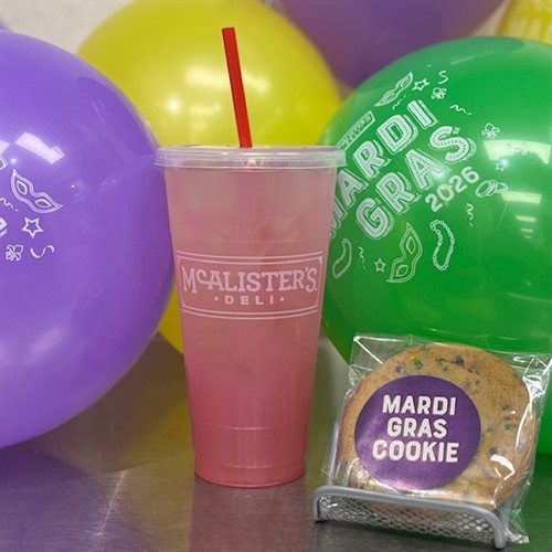 Limited Time Party Punch Lemonade and Mardi Gras Cookie