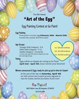 18th Annual "Art of the Egg" ceramic egg painting contest at Go Paint!
