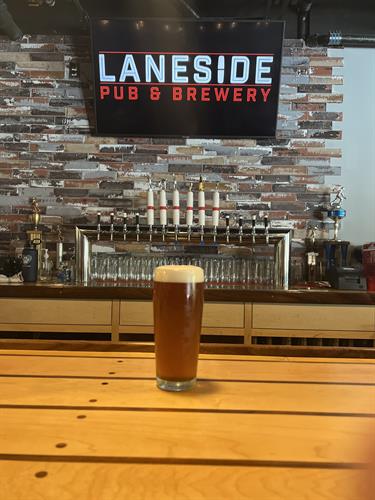 House brewed beer by Laneside Pub & Brewery