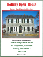 Holiday Open House at Sandy Bay Historical Socety