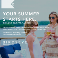 Beauport Hotel Birdseye Rooftop Evening Access Summer 2025