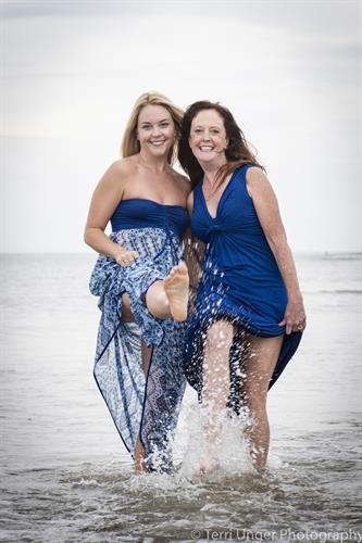 Mother daughter co-business owners of a pilates studio in Ipswich. Photographed for Ipswich Neighbors Magazine 