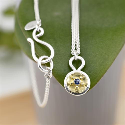 Beacon of Hope Necklace w/ 18K & Ceylon Blue Sapphire Beacon of Hope Necklace w/ 18K & Ceylon Blue Sapphire