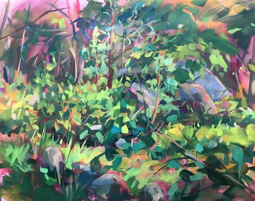 Vanessa Michalak . Blueberry Patch 2019 . Oil on canvas . 30 x 40 inches