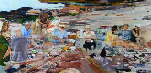 Chris Baker . Picnic 2014 . Oil on canvas . 48 x 84 inches Chris Baker . Picnic 2014 . Oil on canvas . 48 x 84 inches