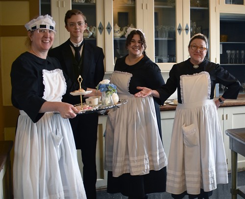 Castle Hill costumed interpreters in the butler's pantry (Credit: The Trustees)