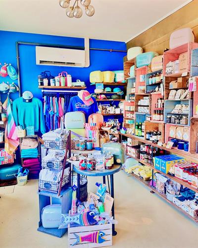Retail section full of gifts, swag and gourmet specialty food