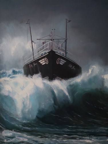 Boat Portraits- Lilly Jean Forward on the Waves 