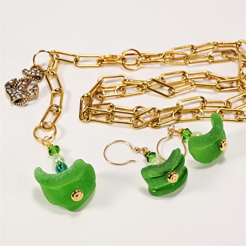 Anchor Lariat and Earrings