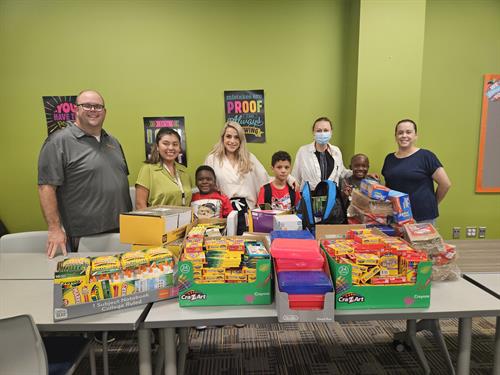 School Supplies Donated to Hayley Elementary