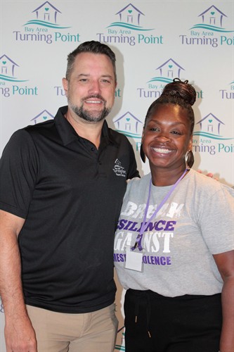 Board Chair Brock Bassett and Executive Director Brenda Sykes-Warner