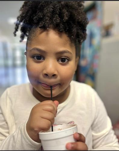 Our scholars enjoying a warm cup of hot chocolate.