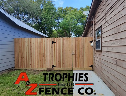 Cedar wood fence and gate