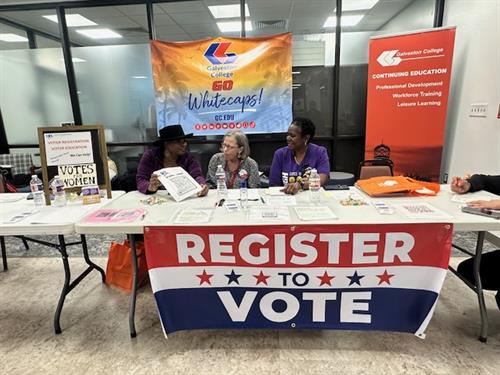 Registering Voters at Galveston College March 2024