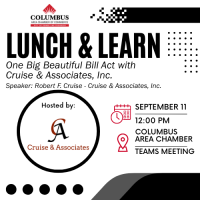 Lunch & Learn Series: One Big Beautiful Bill Act with Cruise & Associates, Inc.