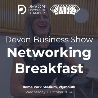 Devon Business Show Networking Breakfast - We have changed CRM systems. This system will cease to operate from September 2024. To book onto this event, please click the link in the description.