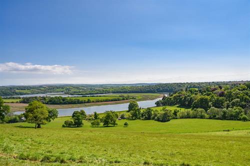Views across the Tamar Valley and to Dartmoor at Pentillie Castle, by Grey Dog Images