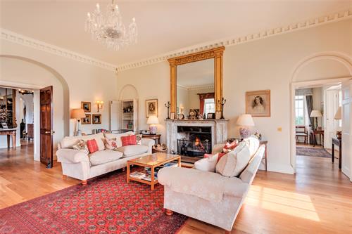 Drawing Room at Pentillie Castle by Richard Downer Photography