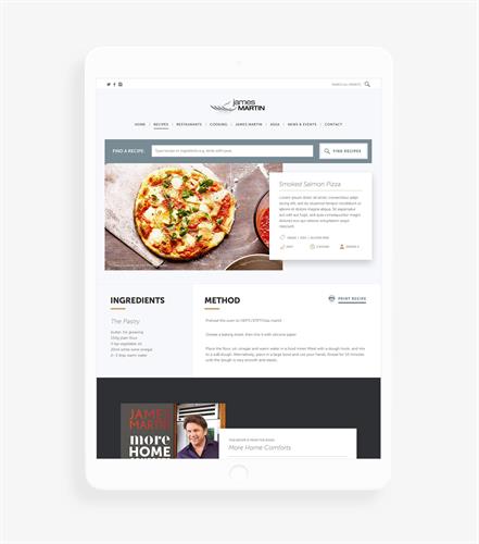 Website for James Martin - celebrity chef