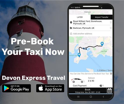 Book a taxi Using the app