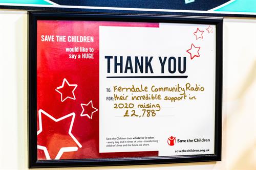 FCR Live Plymouth Raised £2,785 for Save the Children in 2020