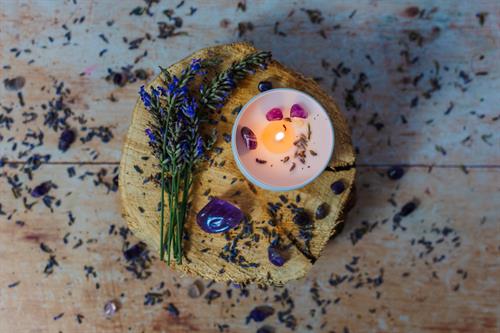 Whats life without dreams- soy lavender and amethyst candle