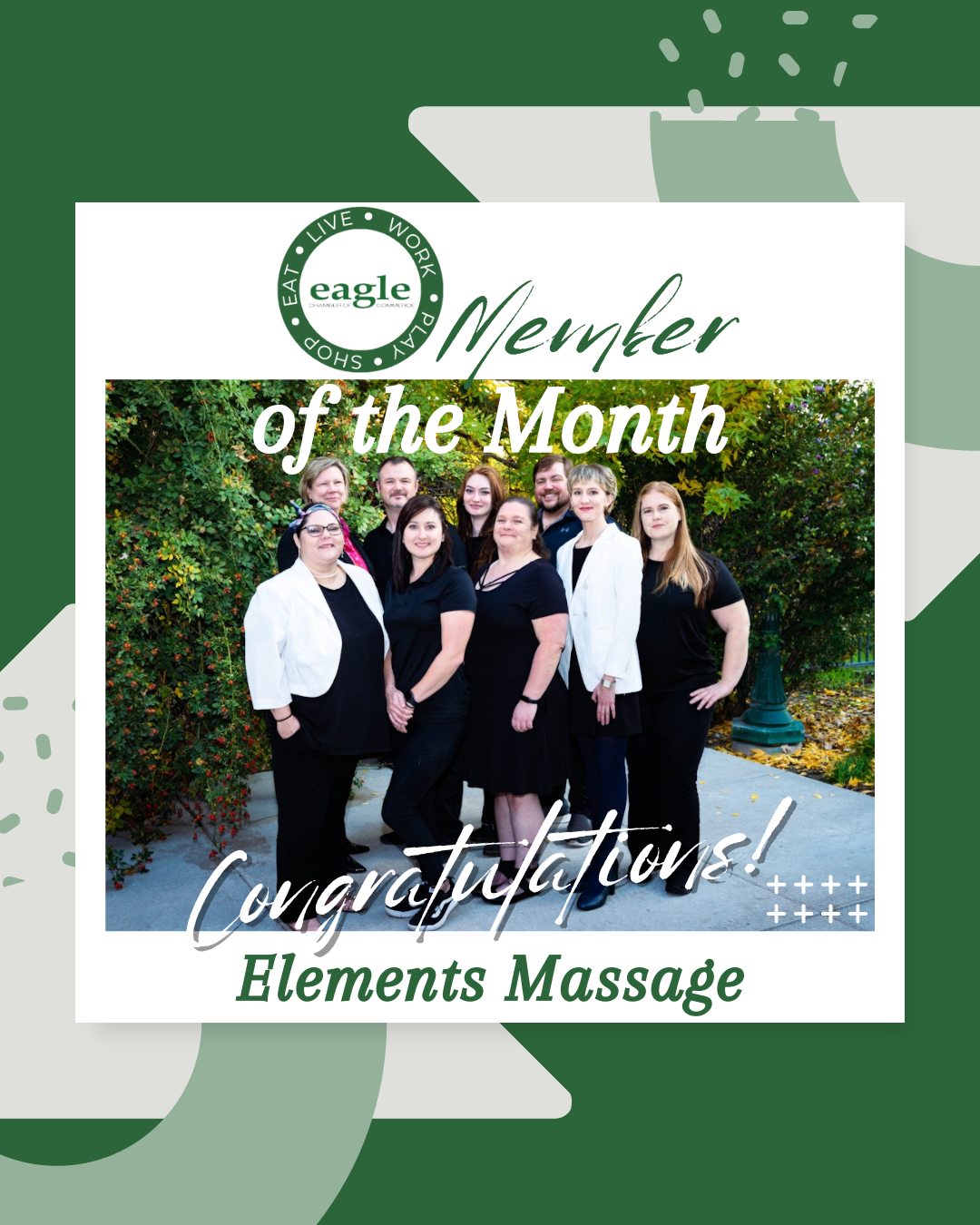 June 2023 Member of the Month - Elements Massage Eagle