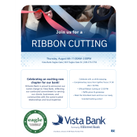 Eagle Chamber Ribbon Cutting - Vista Bank (formerly Hillcrest Bank)
