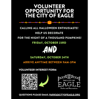 Voluteers for Night of a 1,000 pumkins - City of Eagle