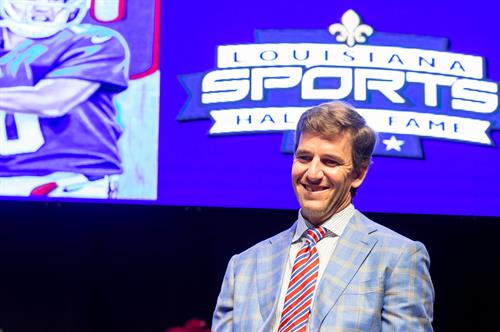 Eli Manning in a Pearce Bespoke suit