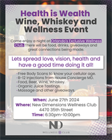 Health is Weath- Wine, Whiskey and Wellness Event