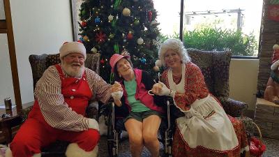 Santa and Mrs.Claus at assisted living facility 