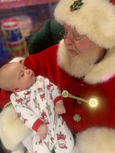 Santa holding a good baby boy
