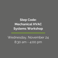 Step Code: Mechanical HVAC Systems Workshop 