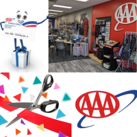 Ribbon Cutting and grand re-opening at AAA in Hudson