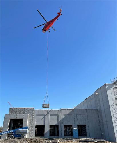 Helicopter Pick at FOE1 KC project in Kansas City KS