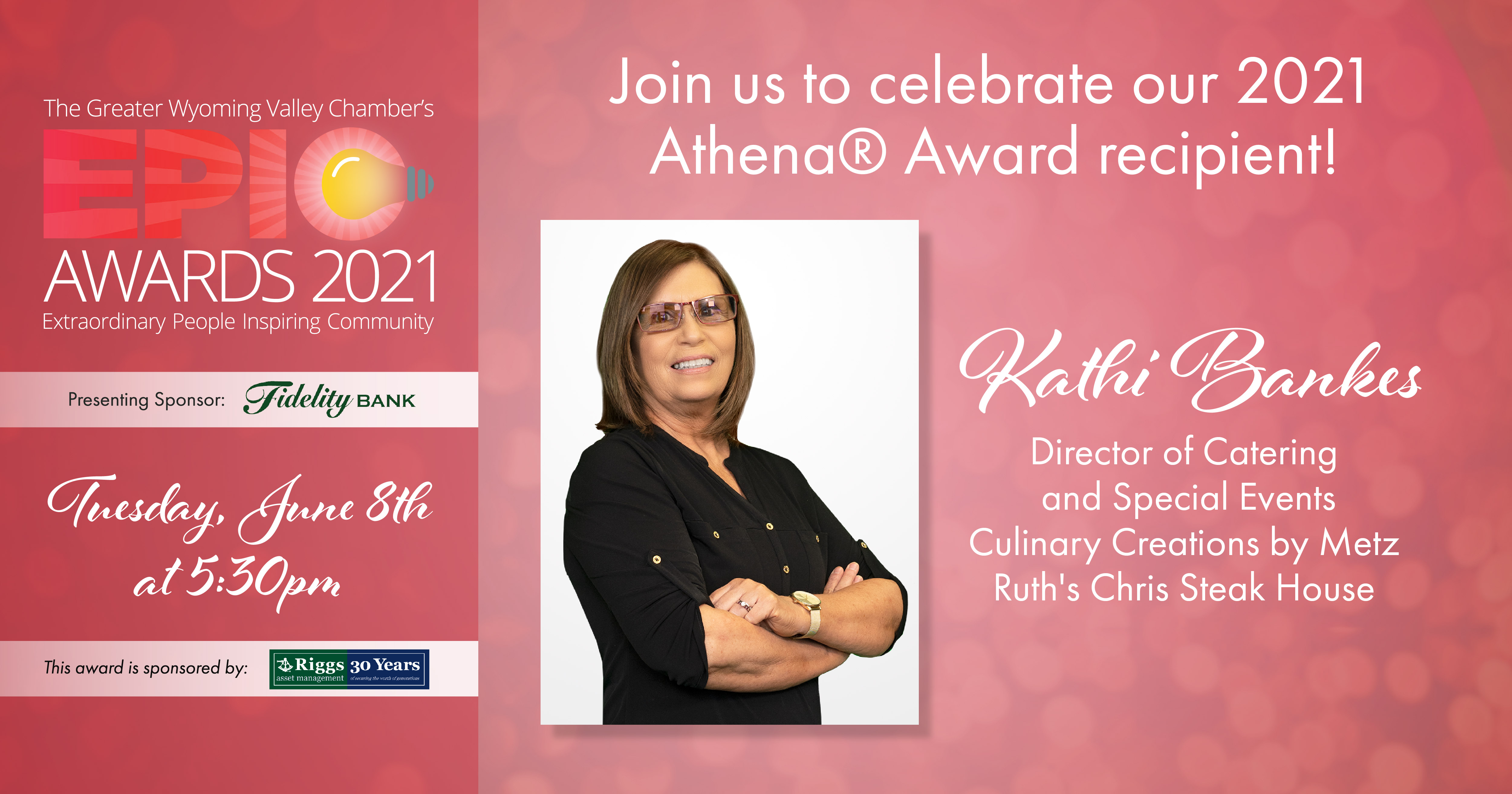 Meet Our 2021 Athena® Award Recipient: Kathi Bankes! Meet Our 2021 Athena® Award Recipient: Kathi Bankes!