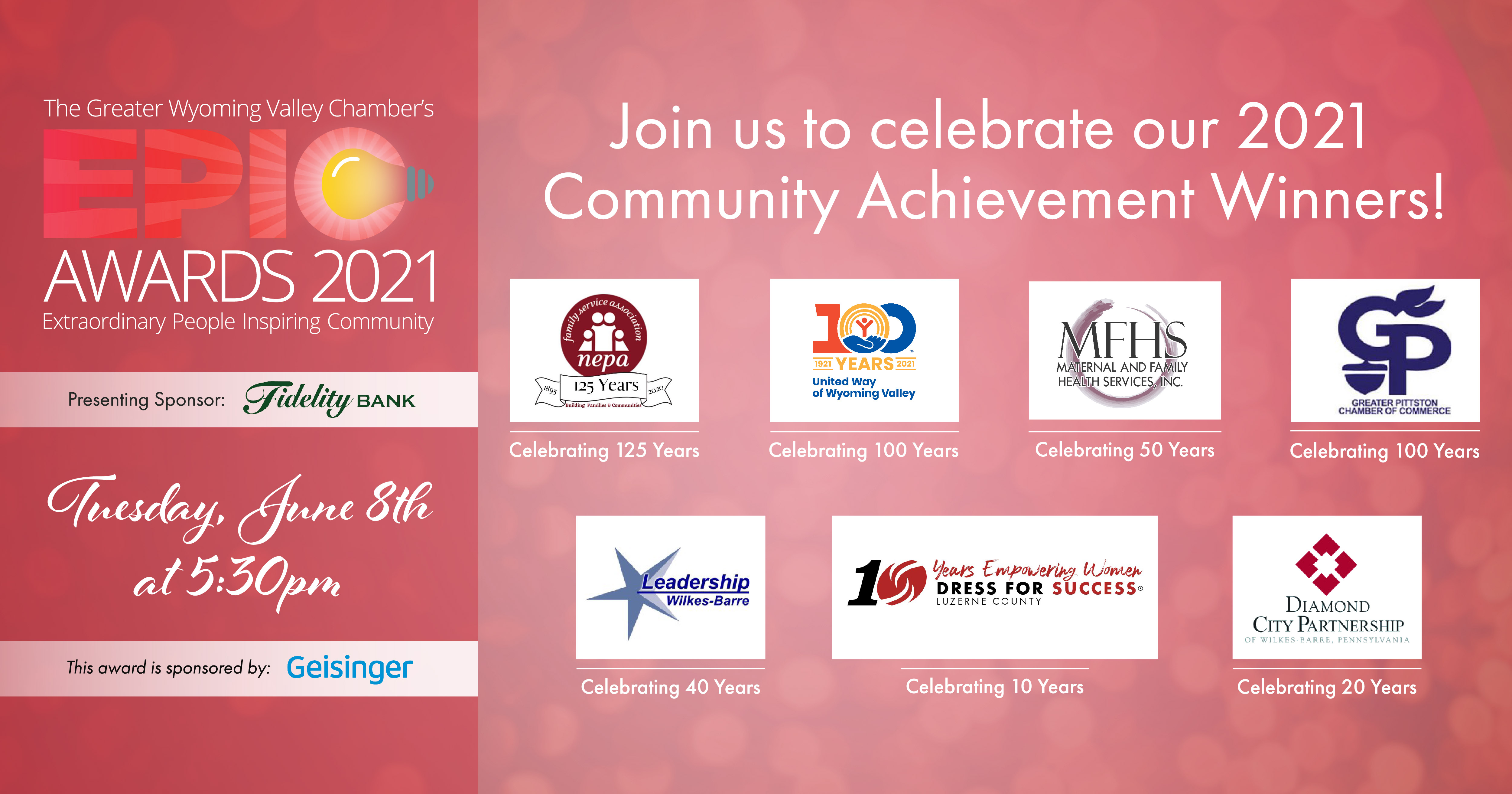 Meet Our 2021 Community Celebration Award Recipients! Meet Our 2021 Community Celebration Award Recipients!