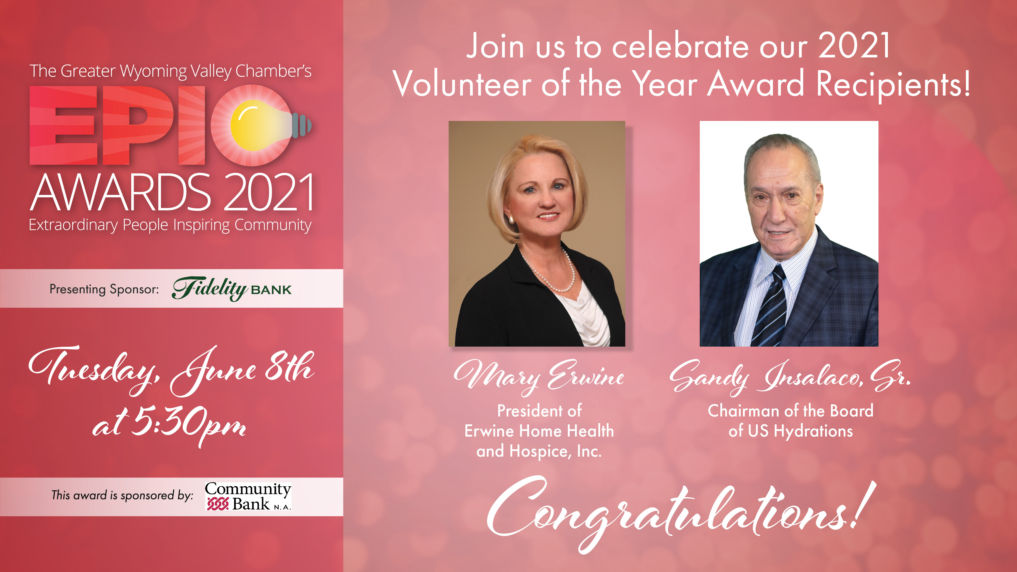 Meet Our 2021 Volunteers of the Year: Mary Erwine & Sandy Insalaco! Meet Our 2021 Volunteers of the Year: Mary Erwine & Sandy Insalaco!