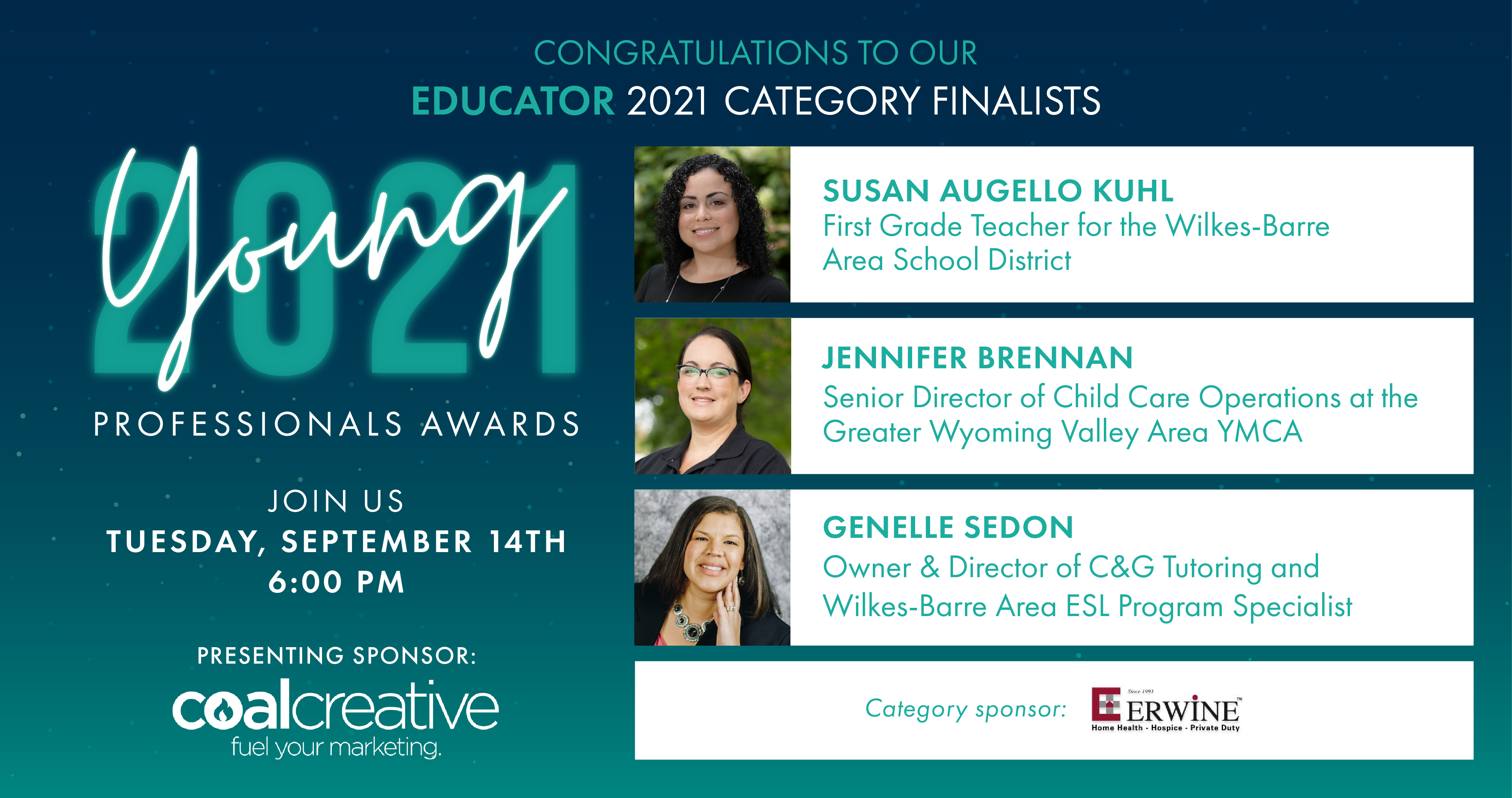 Meet the 2021 Category Finalists for Young Professional Educator of the Year! Meet the 2021 Category Finalists for Young Professional Educator of the Year!