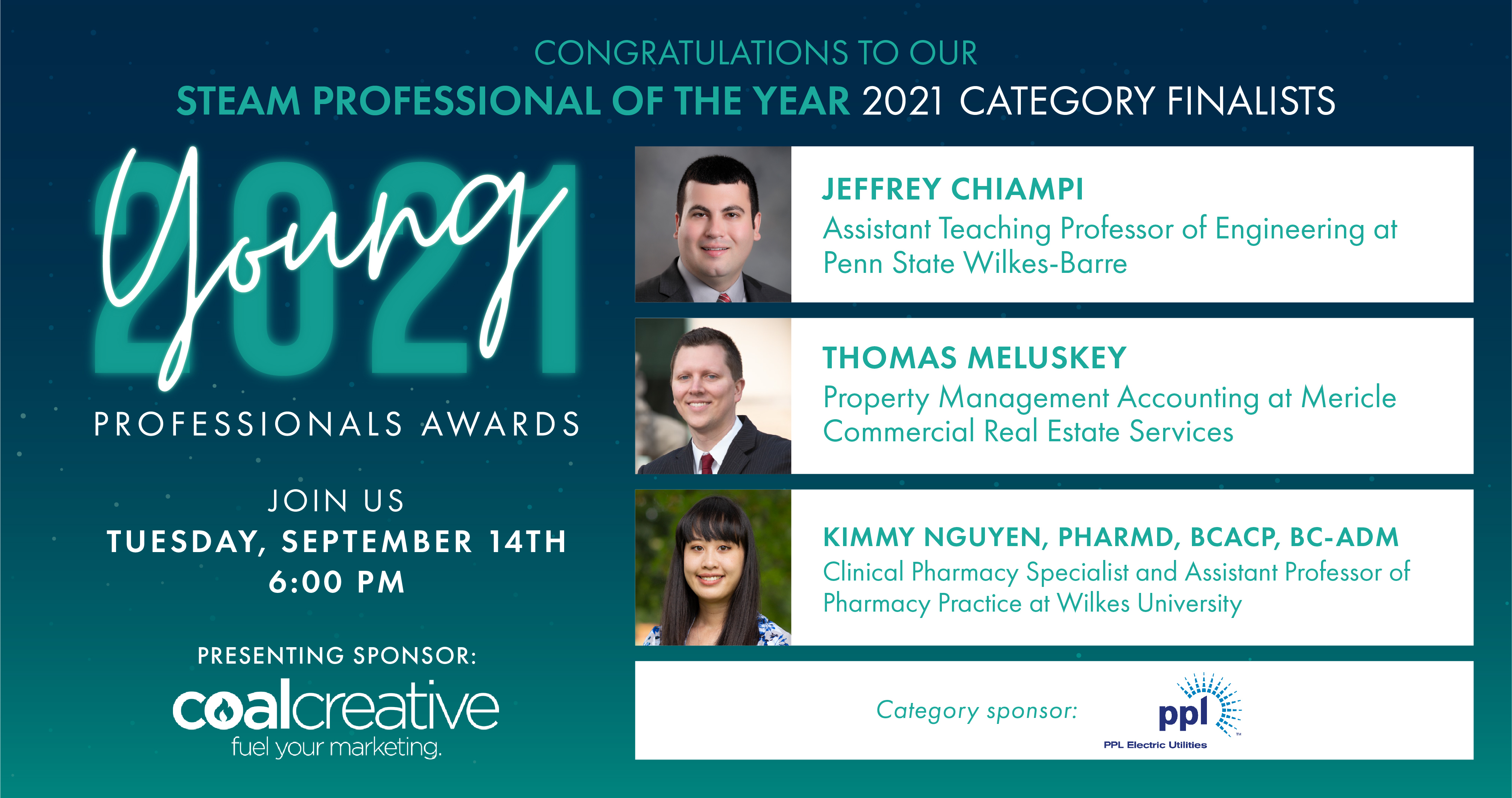 Meet the Category Finalists for Young Professional STEAM Professional of the Year! Meet the Category Finalists for Young Professional STEAM Professional of the Year!