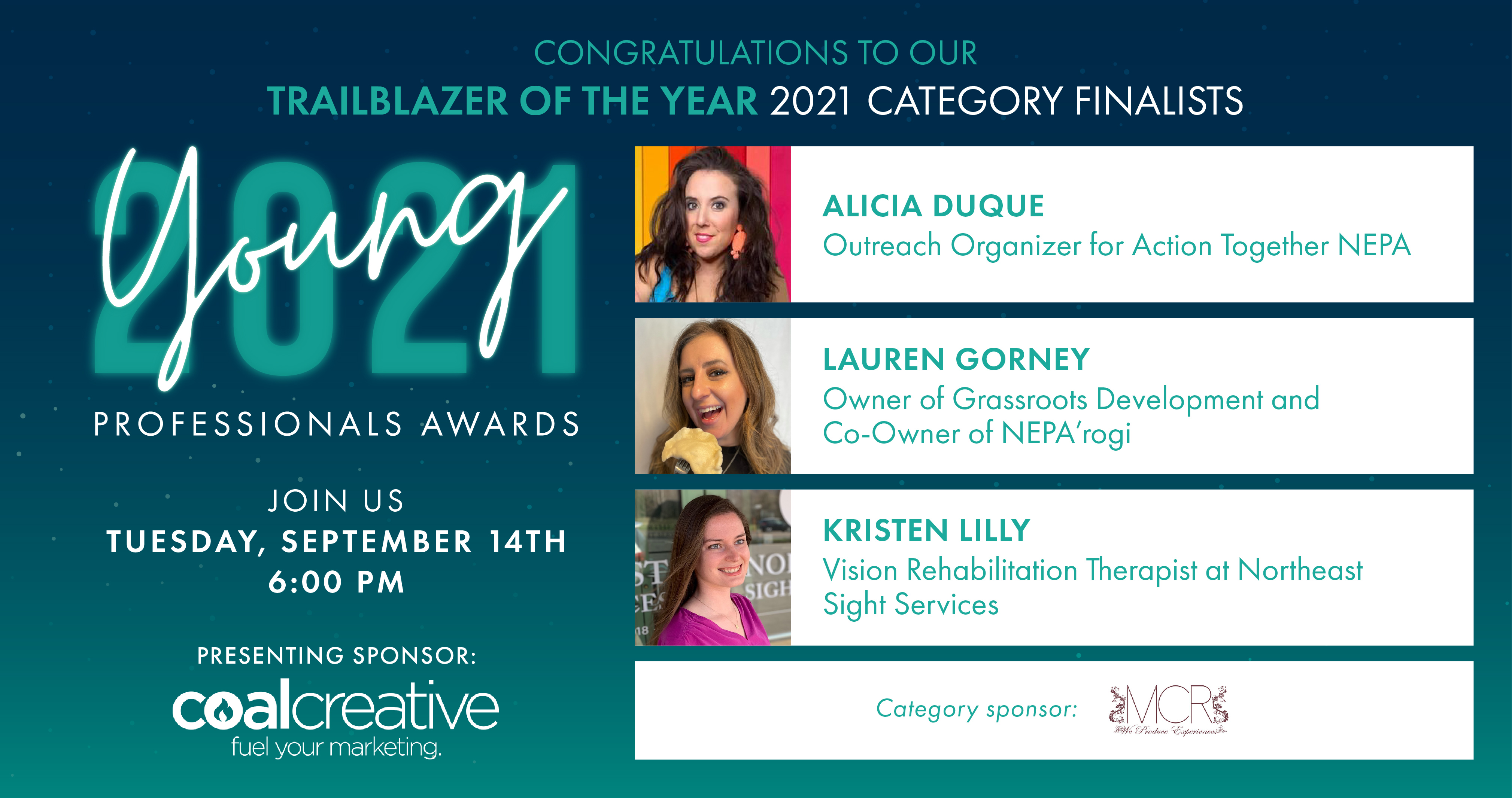 Meet the Category Finalists for Young Professional Trailblazer of the Year! Meet the Category Finalists for Young Professional Trailblazer of the Year!